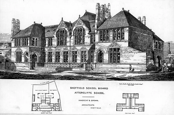 Attercliffe School, Baldwin Street, Sheffield, 1874