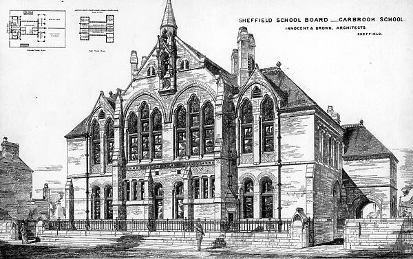 Carbrook School, Attercliffe Common, Sheffield, 1874