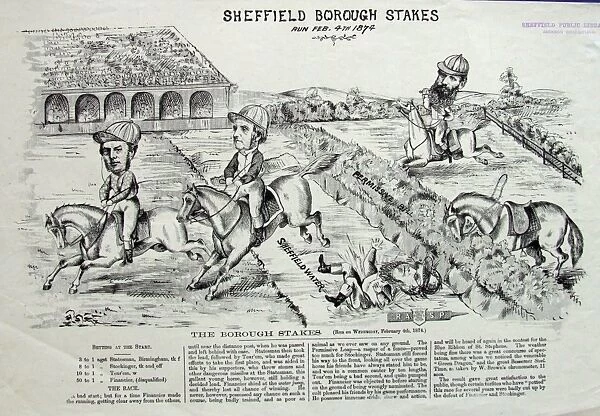 Cartoon: Sheffield Borough Stakes run 4 Feb 1874