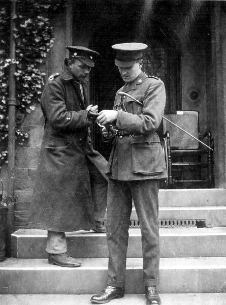 Chaplain (right), 3rd Northern General Base Hospital, Broomhall, World War I