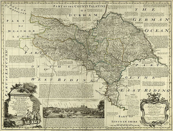 County Map of Yorkshire North Riding, c. 1777
