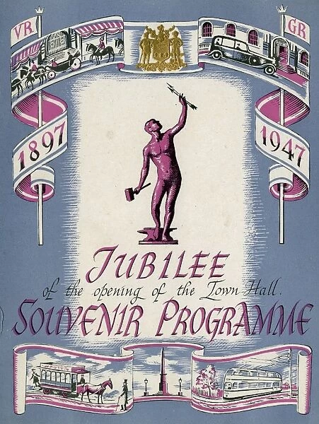 cover of programme of the jubilee of the opening of the Town Hall, 1897 - 1947