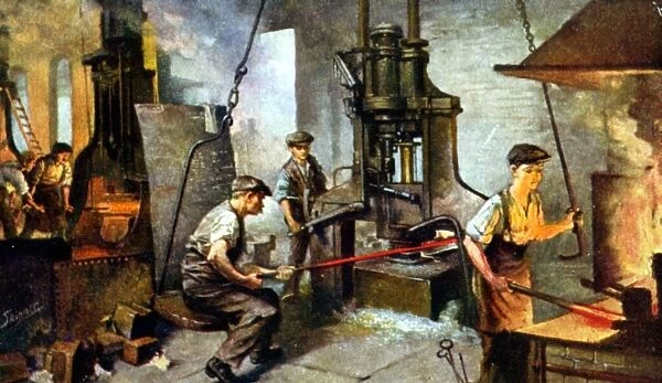 Cyclops Works, Sheffield, Yorkshire, tilting tool steel, 1918