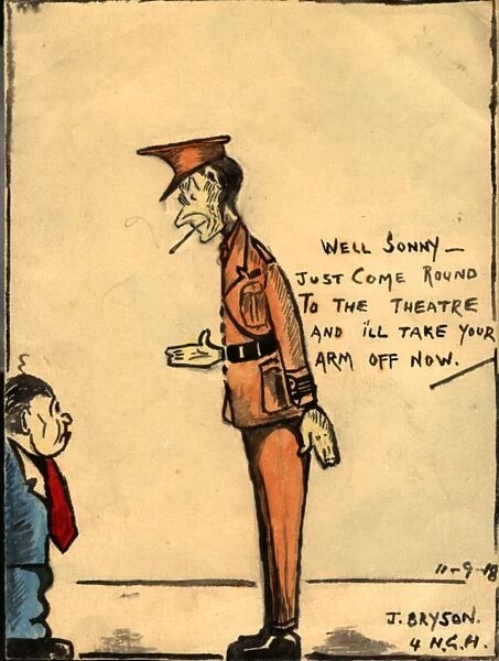 Drawing from 3rd Northern General Hospital, World War I, , 1918