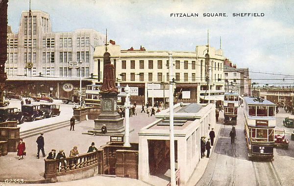 Fitzalan Square, Sheffield, Yorkshire, c. 1950