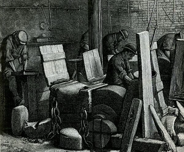 The Grinding Room from a drawing by A. Morrow, 1884
