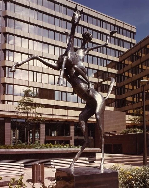 Horse and Rider sculpture by David Wynne, Fountain Precinct, Barkers Pool