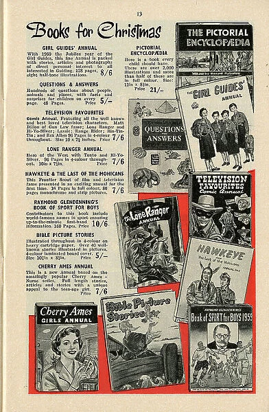 J. G. Graves Christmas mail order catalogue: books for Christmas, 1959