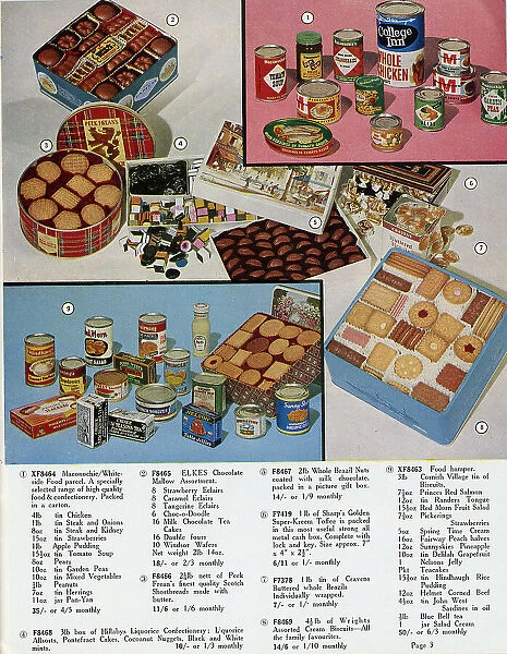 J. G. Graves Christmas mail order catalogue: Christmas food, 1961