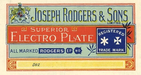 Joseph Rodgers and Sons Ltd, Cutlery Manufacturer, 6 Norfolk Street - extract from catalogue, 1904