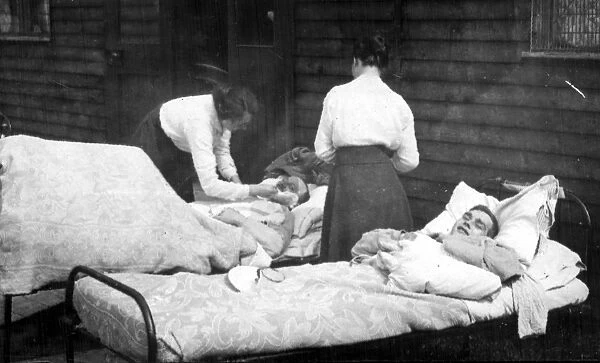 Lady Barbers at Work, 3rd Northern General Base Hospital, Broomhall, World War I