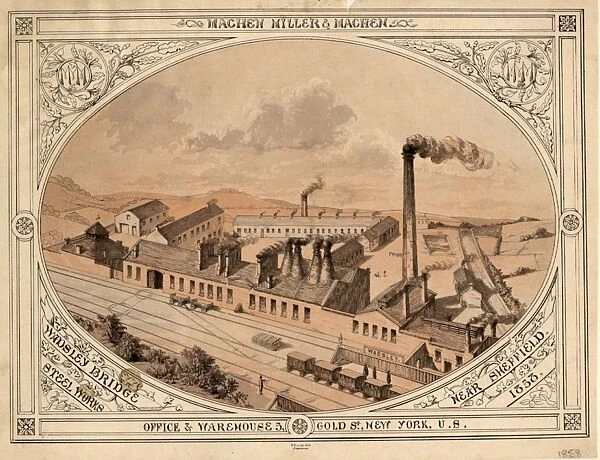 Machen Miller and Machen, Wadsley Bridge Steelworks, Baxter Road  /  Fox Hill Road, , 1858