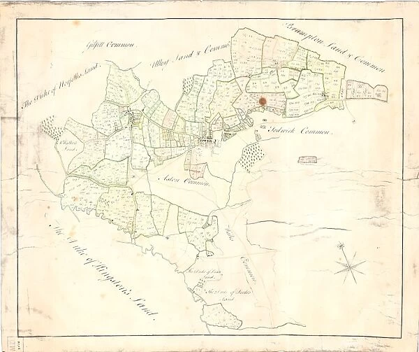Map of Aston cum Aughton, late 18th century