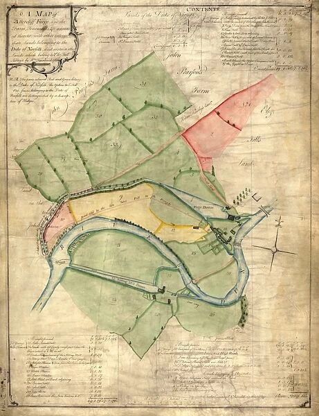 A map of Attercliffe Forge and the Farm, Tenements etc annxed thereto... belonging to the Duke of Norfolk and... Eliz Fell, 1768