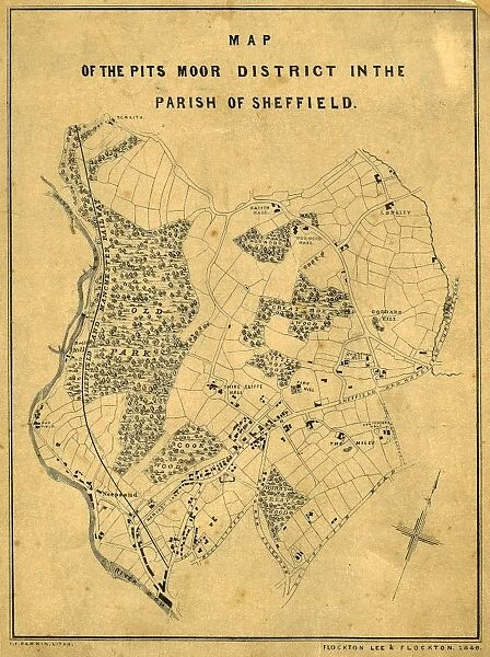 Map of the Pitsmoor district in the Parish of Sheffield, 1846