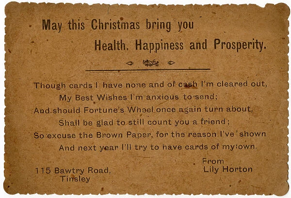 May this Christmas bring you health, happiness and prosperity, c1910