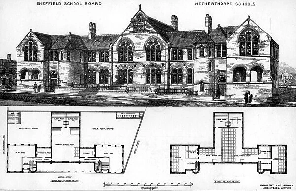 Netherthorpe School, Bethel Street, Sheffield, 1874