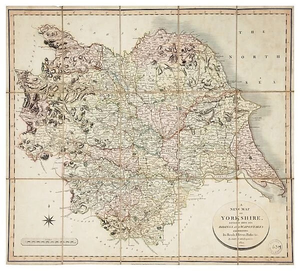 A new map of Yorkshire, divided into its ridings and wapentakes, exhibiting its roads, rivers, parks, etc. John Cary, 1810
