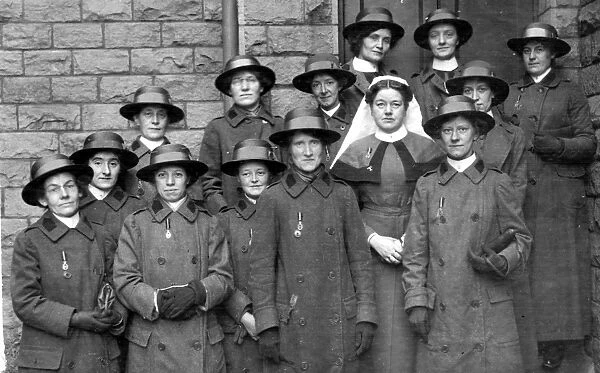 Nurses before leaving for India, 3rd Northern General Base Hospital, Broomhall, World War I