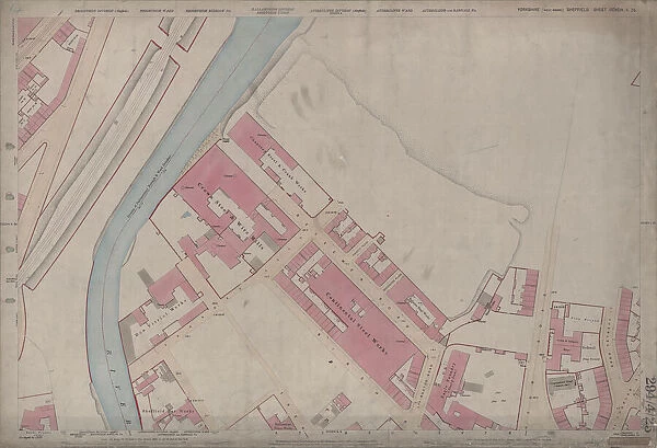 Ordnance Survey Map, Bessemer Road area, Attercliffe, Sheffield, 1889