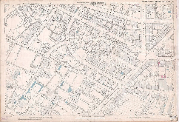 Ordnance Survey Map, Broomhill area of Sheffield, 1889 (Yorkshire sheet 294. 7. 23)