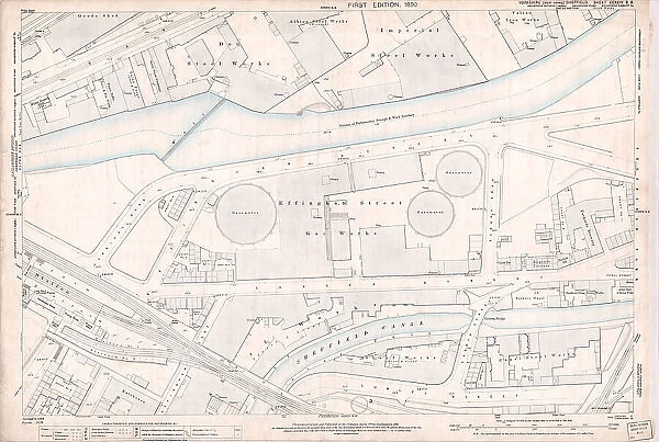 Ordnance Survey Map, Effingham Street area, Sheffield, 1889 (Yorkshire sheet 294. 8. 8)