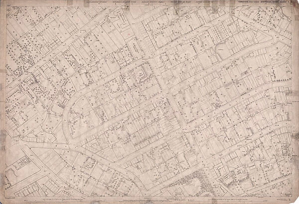 Ordnance Survey Map, Sheffield, Cromwell Street area, Walkley, Sheffield, 1889