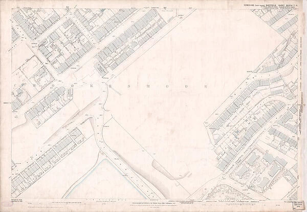Ordnance Survey Map, Sheffield, Crookesmoor  /  Ponderosa area, 1889 (Yorkshire sheet 294. 7. 13)