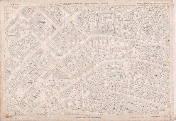 Ordnance Survey Map, Sheffield, Edward Street  /  Netherthorpe area, 1889 (Yorkshire sheet 294. 7. 15)