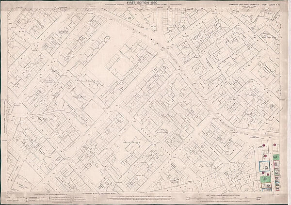 Ordnance Survey Map, Sheffield, Hoyle Street  /  Infirmary Road area, 1889 (Yorkshire sheet 294. 7. 10)