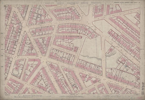 Ordnance Survey Map, Somerset Street area, Burngreave, Sheffield, 1889 (Yorkshire sheet no. 294. 4. 22)