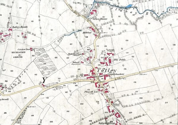 Ordnance Survey map: Totley, 1876