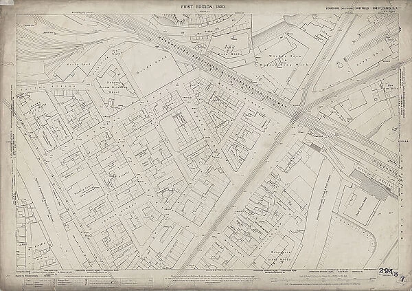 Ordnance Survey Map, The Wicker  /  Spital Hill, Sheffield, 1889 (Yorkshire sheet 294. 8. 7)