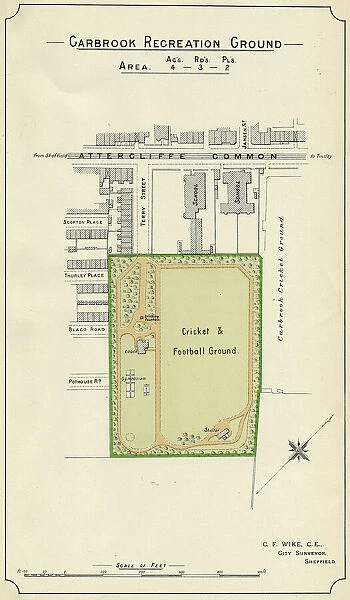 Plan of Carbrook Recreation Ground, 1897