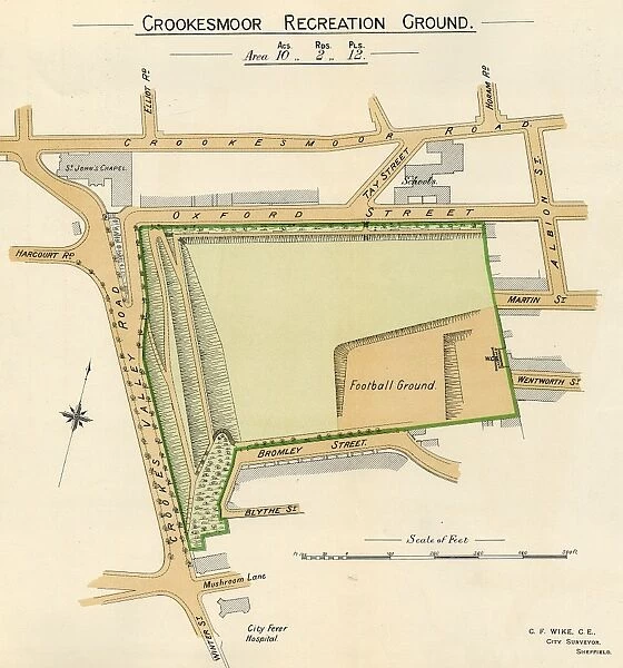 Plan of Crookesmoor Recreation Ground, 1897