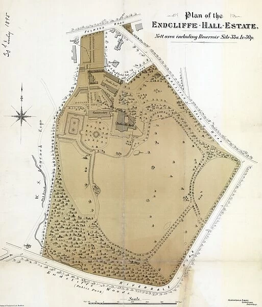 Plan of the Endcliffe Hall estate, 1895
