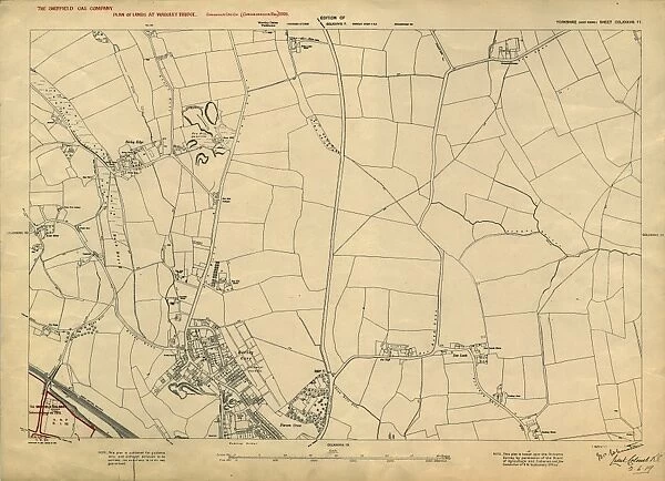 Plan of lands at Wadsley Bridge by The Sheffield Gas Company, 1929