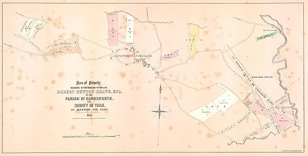 Plan of property belonging to the trustees of the late Robert Newton Shawe, esquire, in the parish of Handsworth, 1858