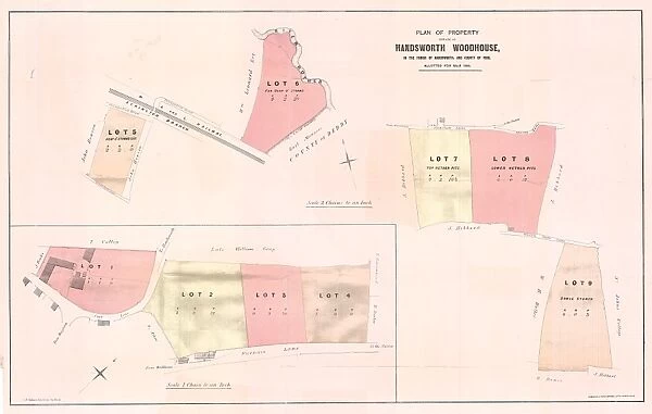 Plan of property at Handsworth Woodhouse, allotted for sale, 1865