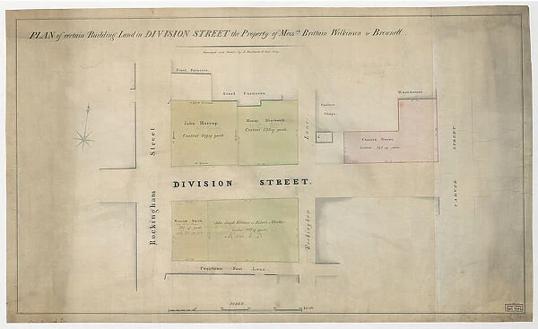 Plan of Rockingham Street, Division Street, Rockingham Lane and Carver Street, Sheffield, 1829