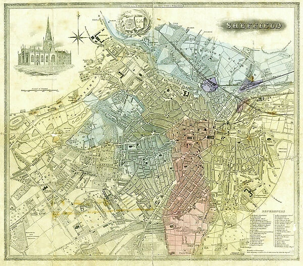 Plan of Sheffield, 1838
