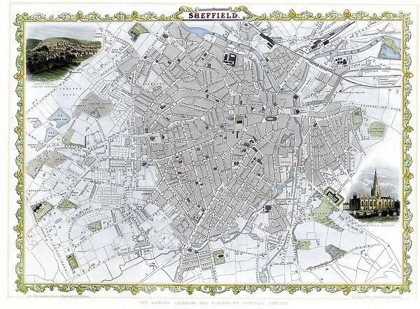 Plan of Sheffield, c. 1835