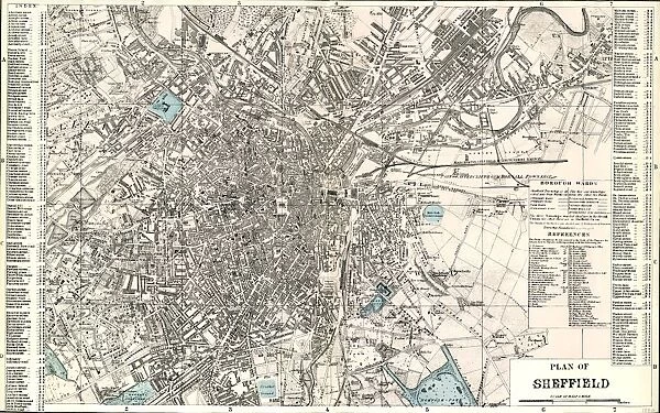 Plan of Sheffield c. 1880