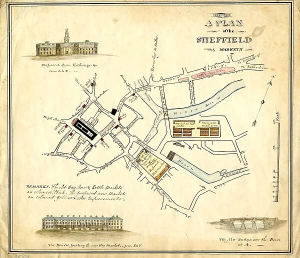 Plan of the Sheffield Markets, [c. 1826]