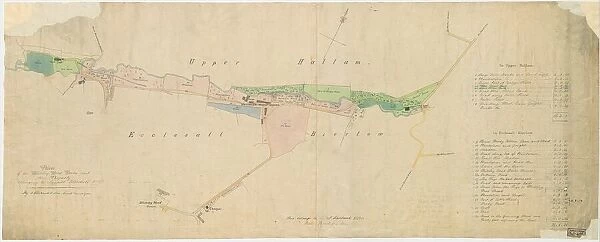 Plan showing the Porter Brook, Whiteley Woods, Sheffield, c. 1826