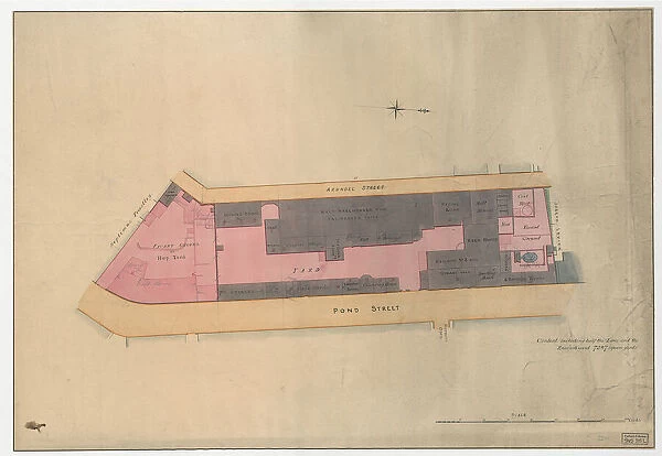 Plan of Thomas Rawson and Co., Pond Street Brewery, Sheffield, Yorkshire, 1832