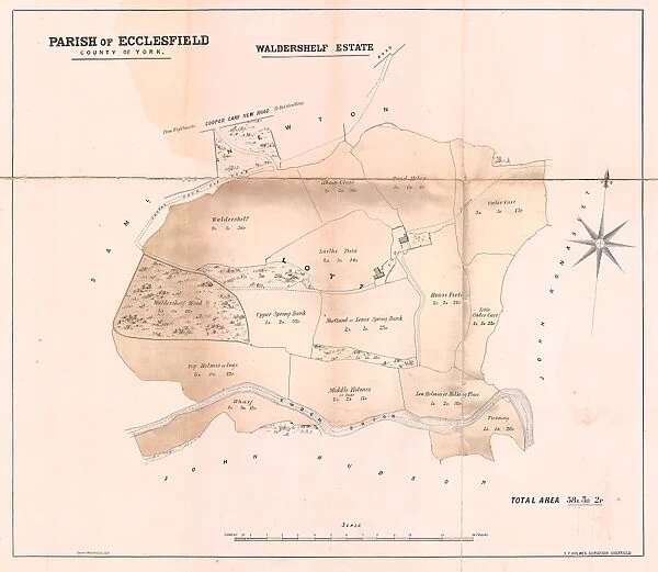 Plan of the Waldershelf estate, near Bolsterstone in Ecclesfield, 1862