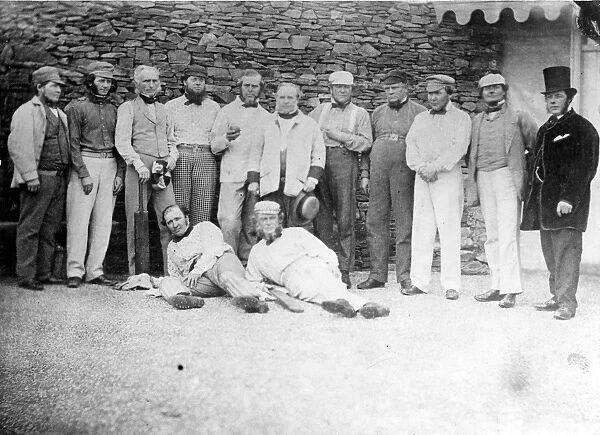 Players in the first Sheffield Municipal Cricket Match, Endcliffe Cricket Ground, Sheffield, 1862