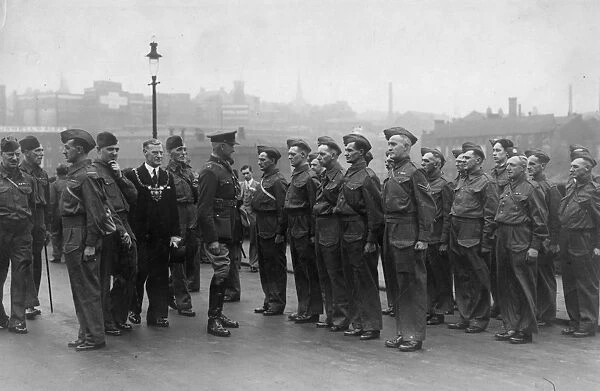 Reviewing the Home Guard, Sheffield Yorkshire, c. 1941