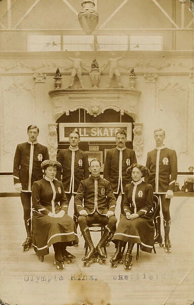roller skaters, Olympia Skating Rink, Bramall Lane, Sheffield, c. 1911